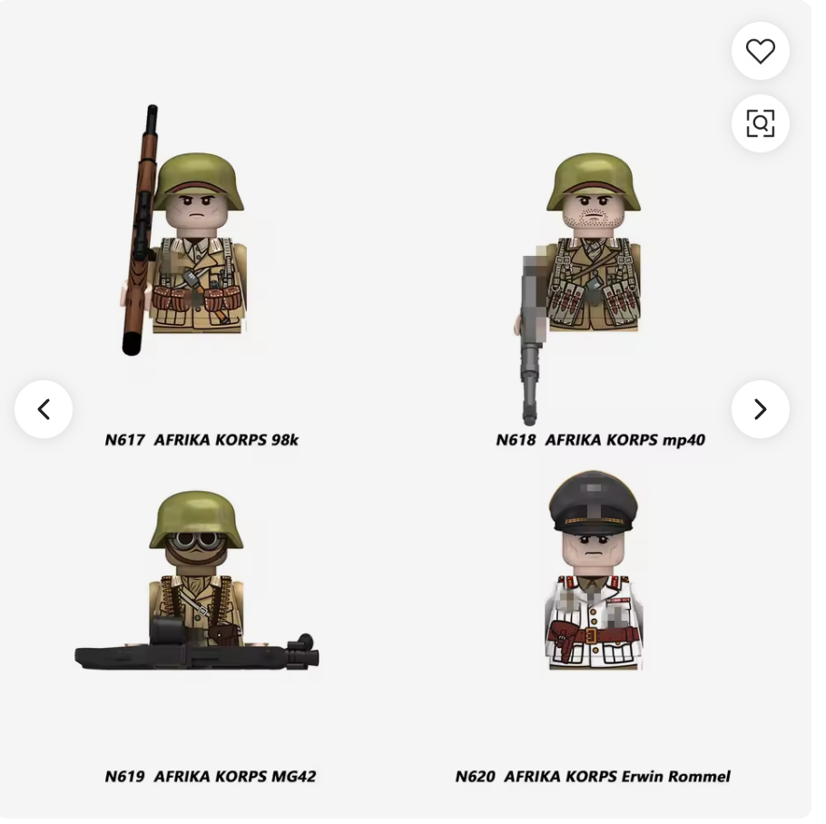 WW2 Nationer-serien – soldatfigurer