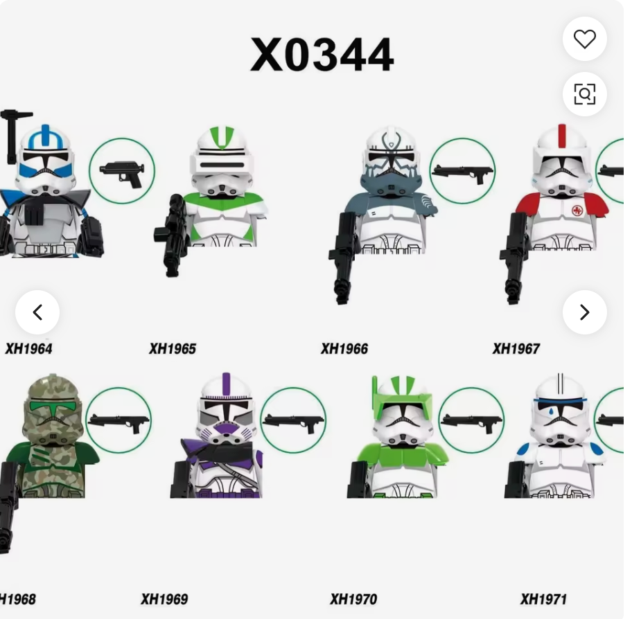 Trooper-figurer med vapen