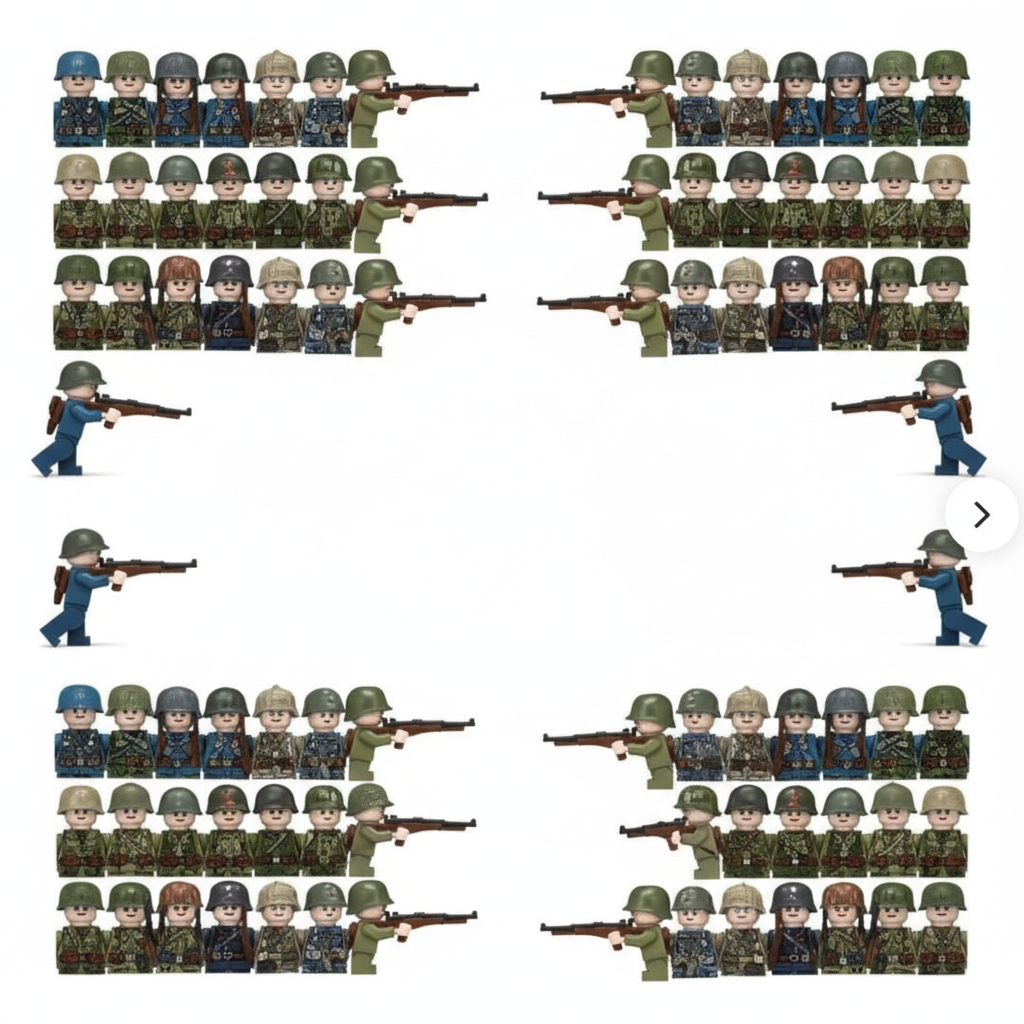 WW2 Nationer-serien – soldatfigurer